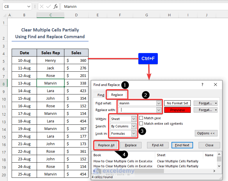 How to Clear Multiple Cells in Excel (2 Effective Methods)