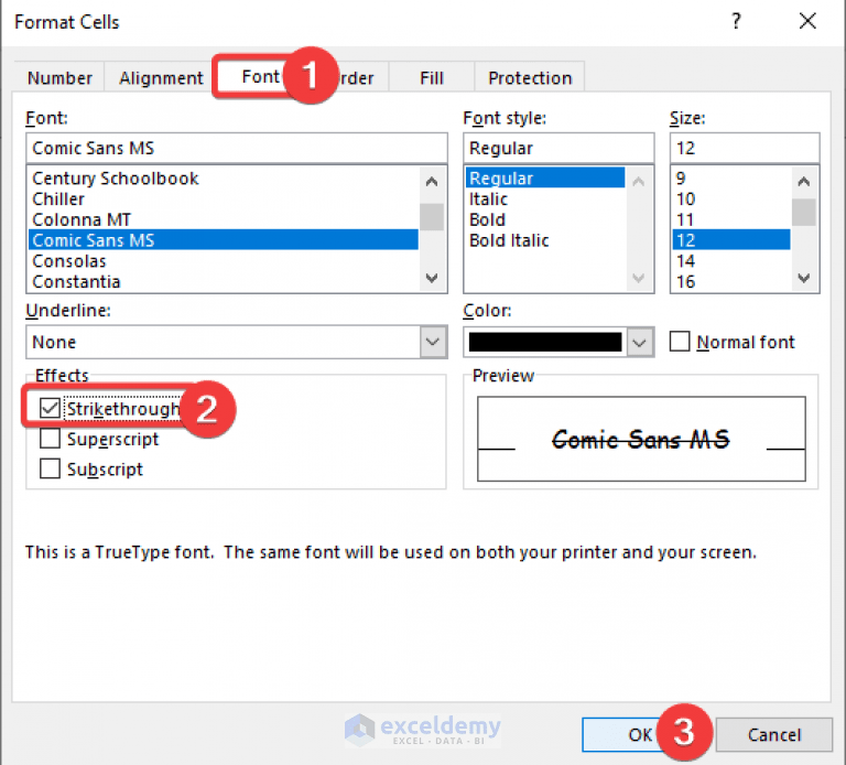 How to Draw a Line Through Text in Excel (6 Easy Ways)