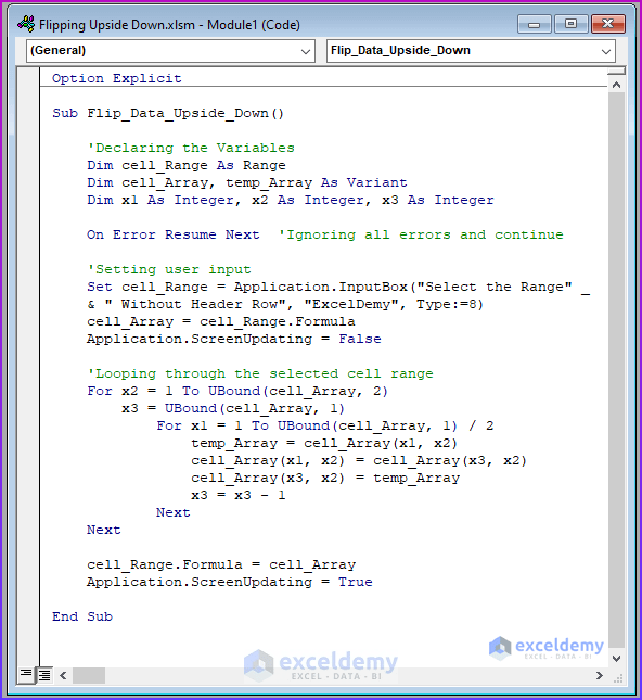 How to Flip Data Upside Down in Excel (4 Ways) ExcelDemy