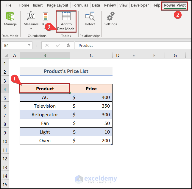 How to Manage Data Model in Excel (with Easy Steps)