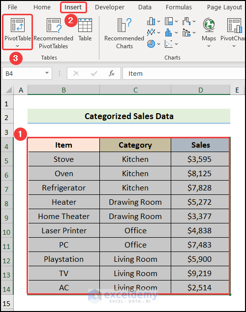 How to Remove Grand Total from Pivot Table (4 Quick Ways)