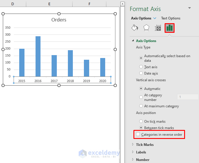 How to Reverse the X and the Y Axis in Excel 4 Methods