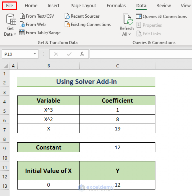 How to Solve Cubic Equation in Excel (2 Ways) ExcelDemy