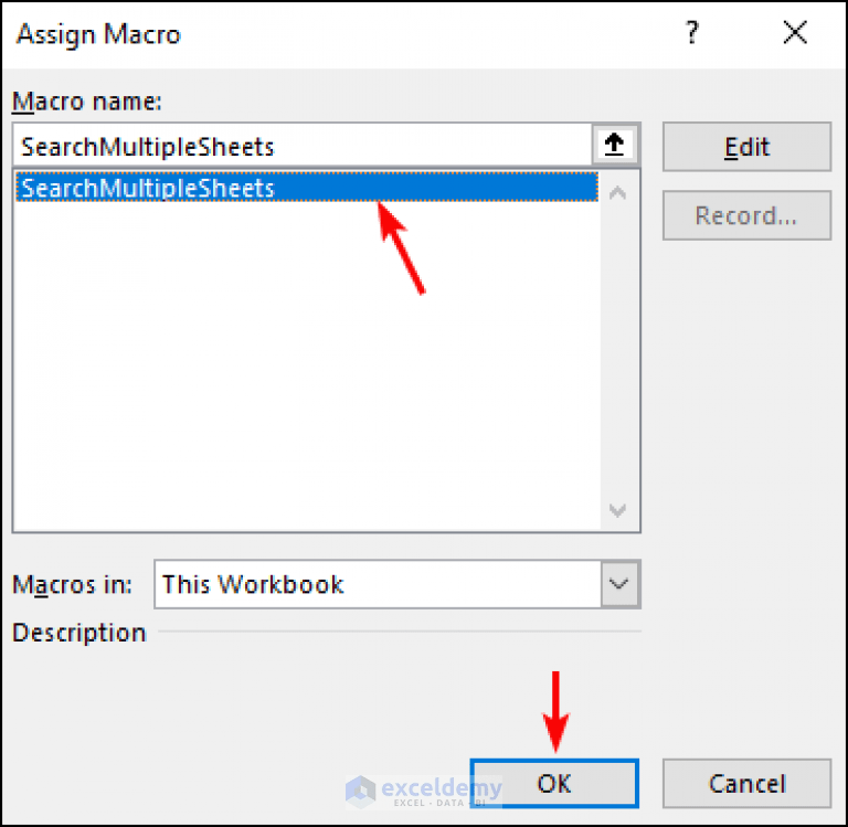 How to Create a Search Box in Excel for Multiple Sheets (2 Ways)