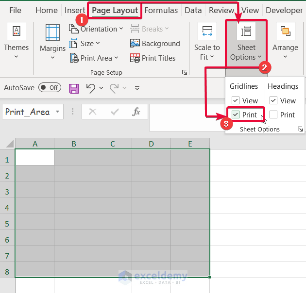 How to Print Empty Gridlines in Excel (2 Easy Ways) ExcelDemy