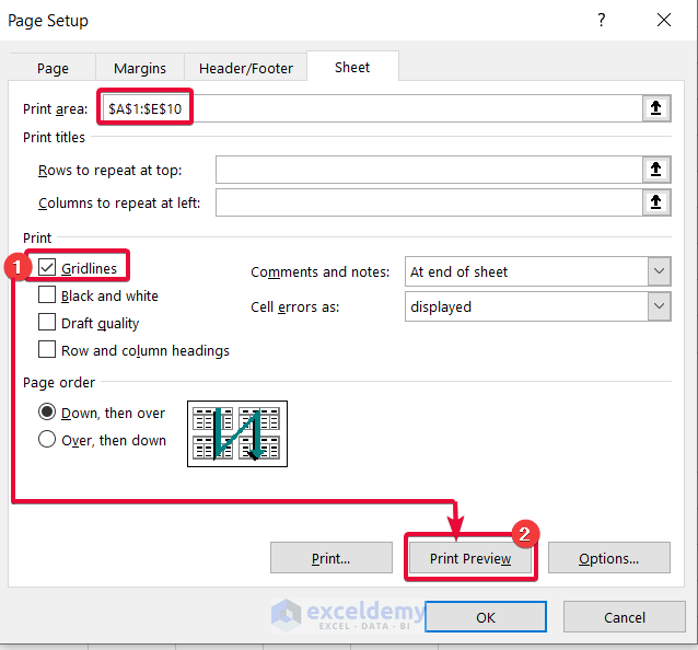 How to Print Empty Gridlines in Excel (2 Easy Ways) ExcelDemy