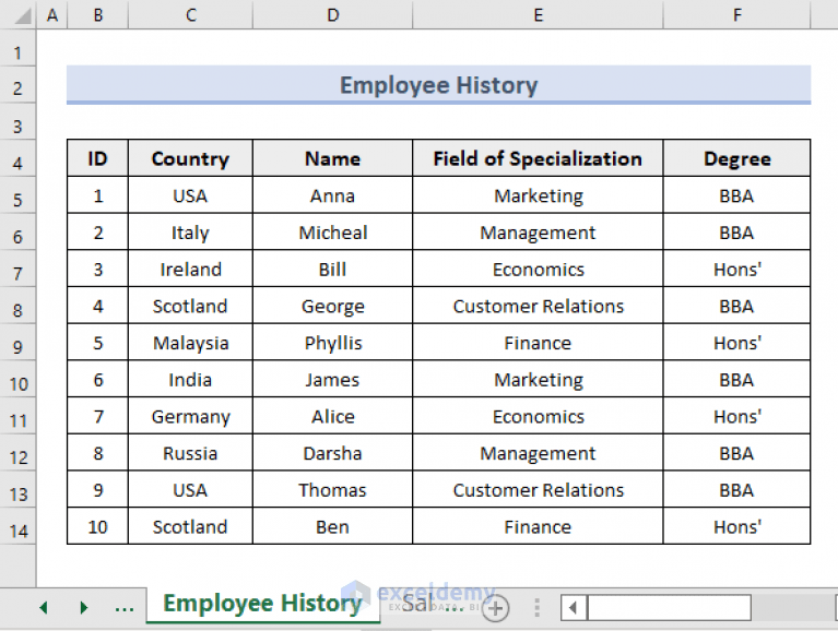 How to Create Table of Contents in Excel with Page Numbers