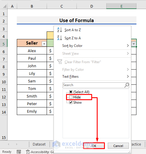 How to Automatically Hide Rows with Zero Values in Excel 2 Methods