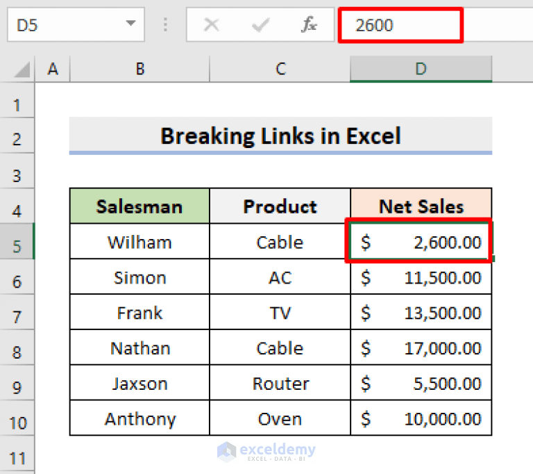 How to Break Links in Excel Before Opening File (With Easy Steps)