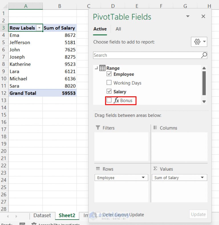 How to Create Calculated Field in Pivot Table Data Model