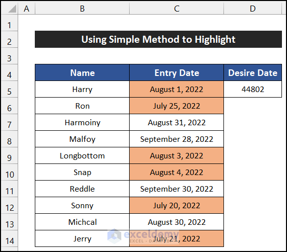 Conditional Formatting for Dates Older Than Certain Date in Excel