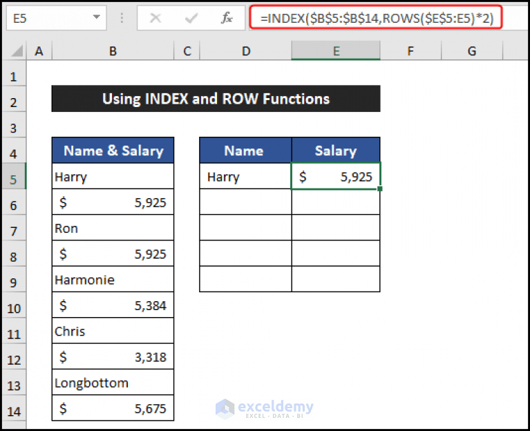 Excel Formula to Skip Rows Based on Value (7 Examples)