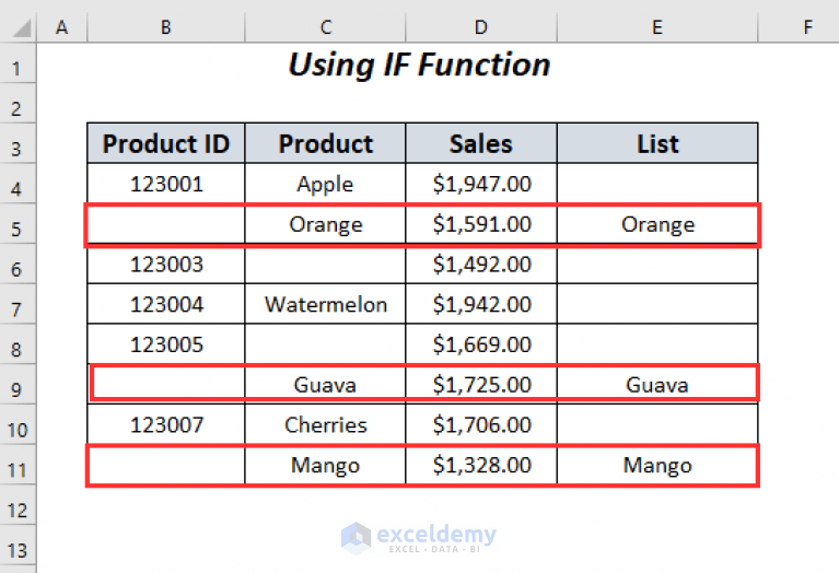 How to Skip to Next Cell If a Cell Is Blank in Excel (5 Easy Ways)