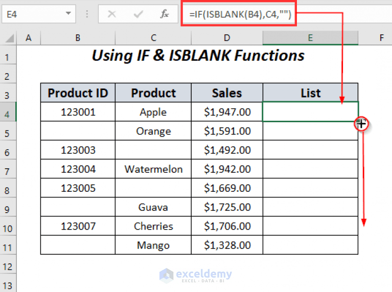How to Skip to Next Cell If a Cell Is Blank in Excel (5 Easy Ways)