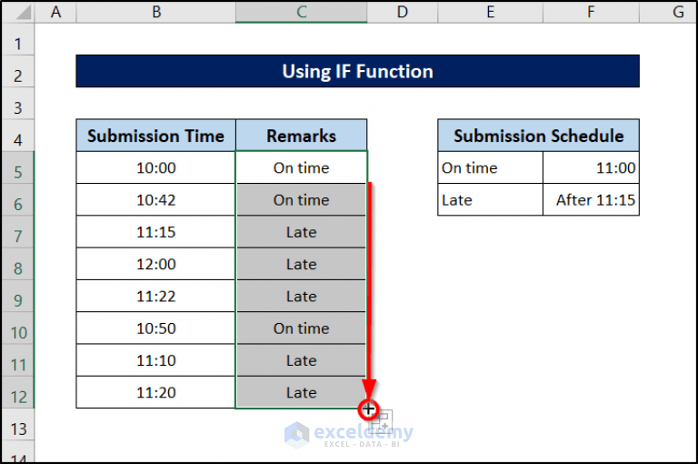 Excel If Time Is Between Range Then Return Value ExcelDemy