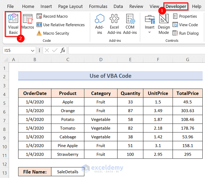 How to Save Excel Macro Files with Filenames from Cell Values (2 Methods)