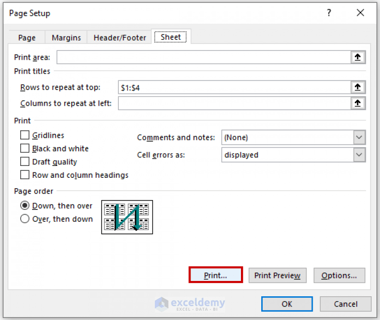 How to Repeat Rows at Top in Excel (3 Suitable Ways)