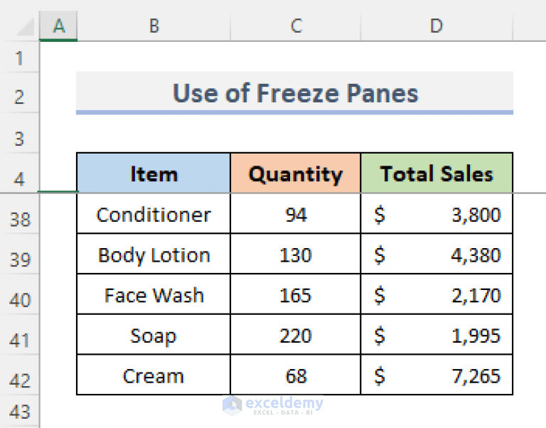 How to Repeat Rows at Top in Excel (3 Suitable Ways)