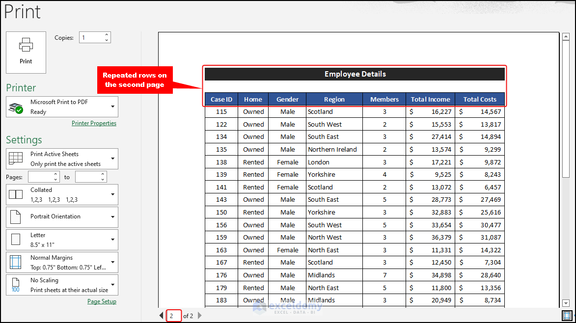 [Fixed!] Excel Rows to Repeat at Top Not Working (4 Solutions)