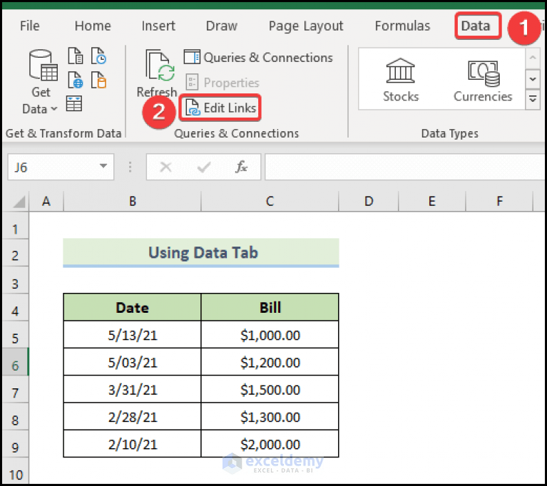 How to Update Links Without Opening File in Excel (4 Methods)