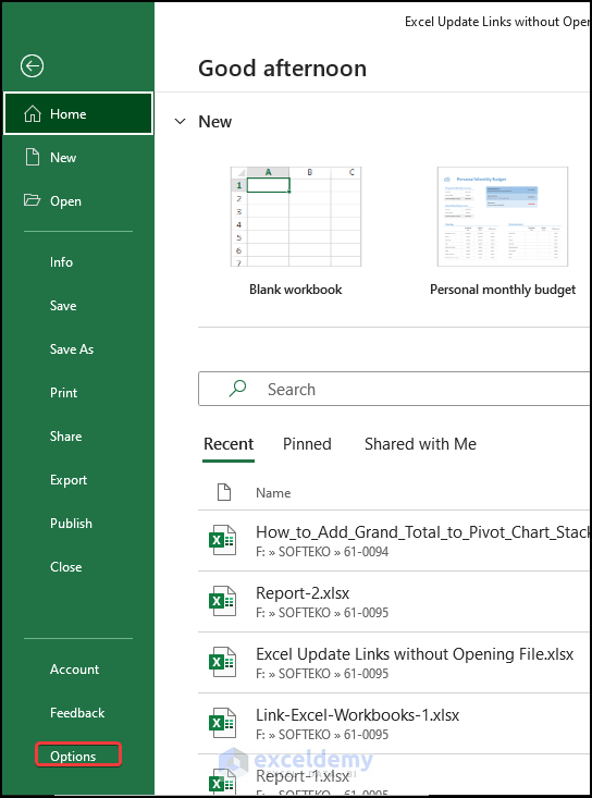 How to Update Links Without Opening File in Excel 4 Methods