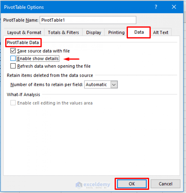 How to Hide Source Data in Excel Pivot Table (With Easy Steps)