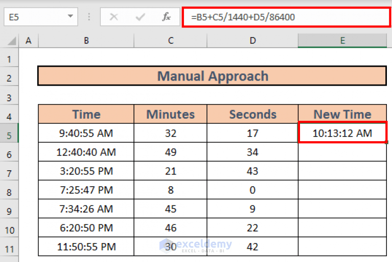 How to Add Minutes and Seconds in Excel (3 Easy Methods)