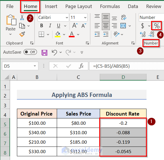 How to Calculate a Discount Rate in Excel (3 Methods)