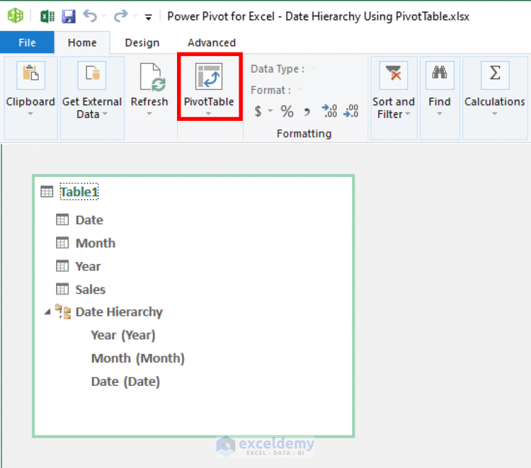 Create Date Hierarchy in Excel Pivot Table (with Easy Steps)