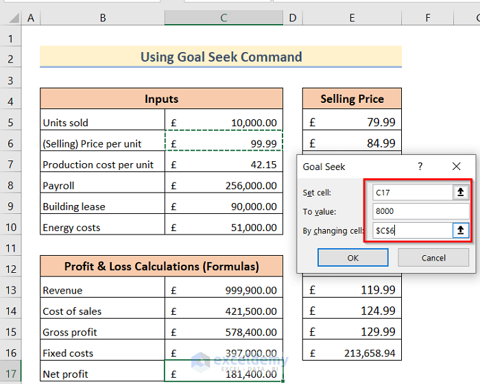 How to Do Sensitivity Analysis in Excel (3 Easy Methods)