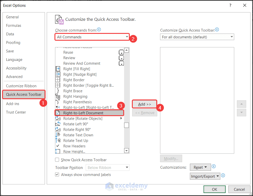 How to Flip Excel Sheet from Left to Right (4 Easy Ways)