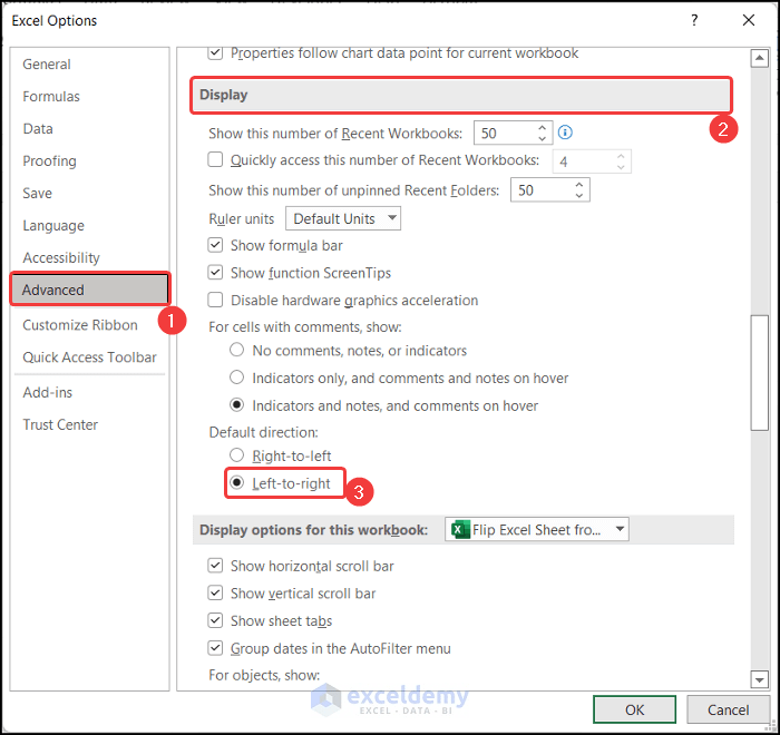 How to Flip Excel Sheet from Left to Right (4 Easy Ways)