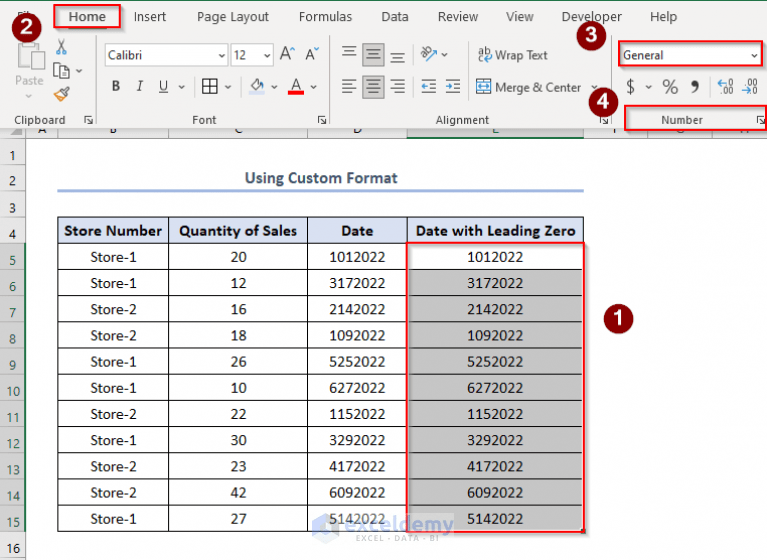 How to Keep Leading Zero in Excel Date Format (9 Quick Ways)