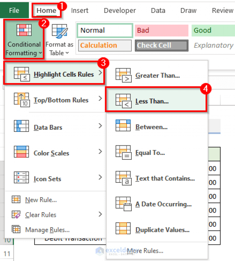 How to Make Negative Accounting Numbers Red in Excel (3 Ways)