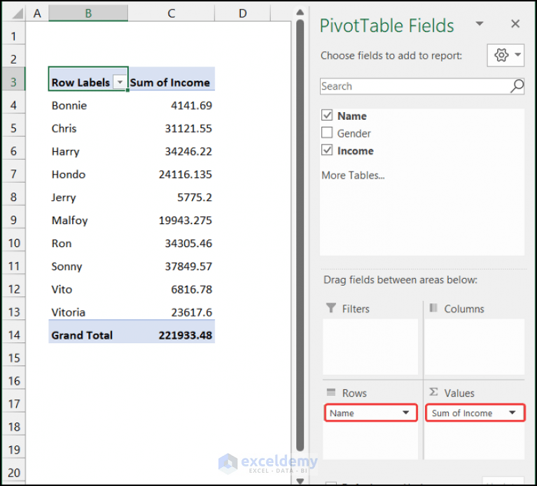 How to Merge Two Pivot Tables in Excel (with Quick Steps)