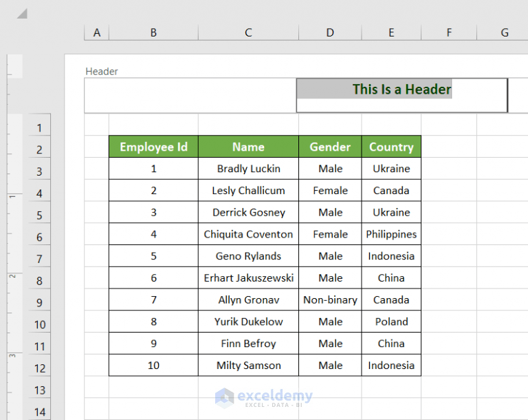 How to Move Header in Excel (with Easy Steps) ExcelDemy