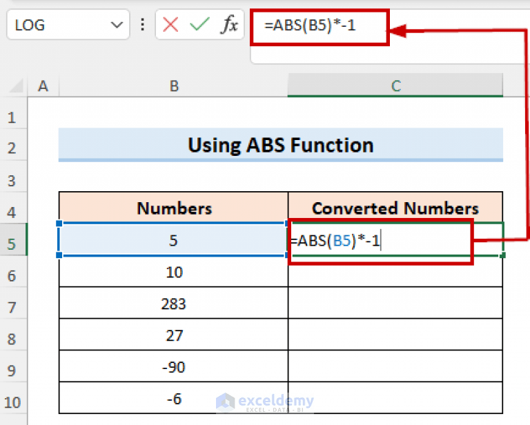 How to Put a Negative Number in Excel Formula (4 Easy Methods)
