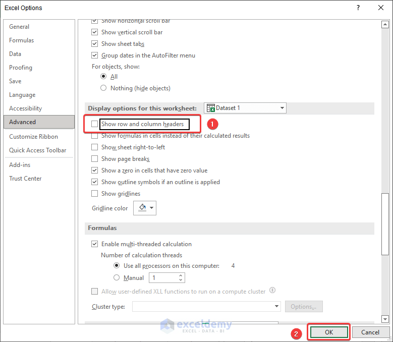How to Remove Column Headers in Excel 2 Easy Methods