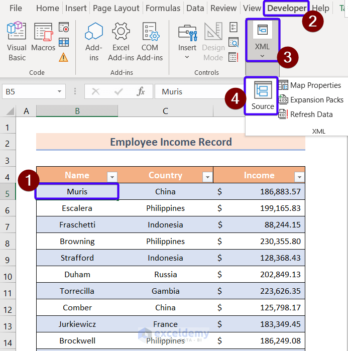 How to Remove XML Mapping in Excel 3 Methods