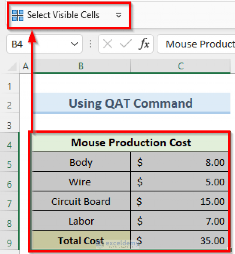 How to Select Visible Cells in Excel (5 Quick Tricks) ExcelDemy