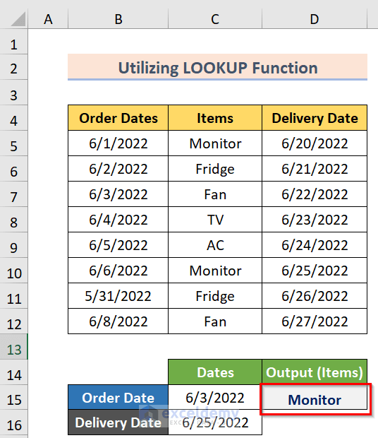 How to Return Value If Date Is Within a Range in Excel