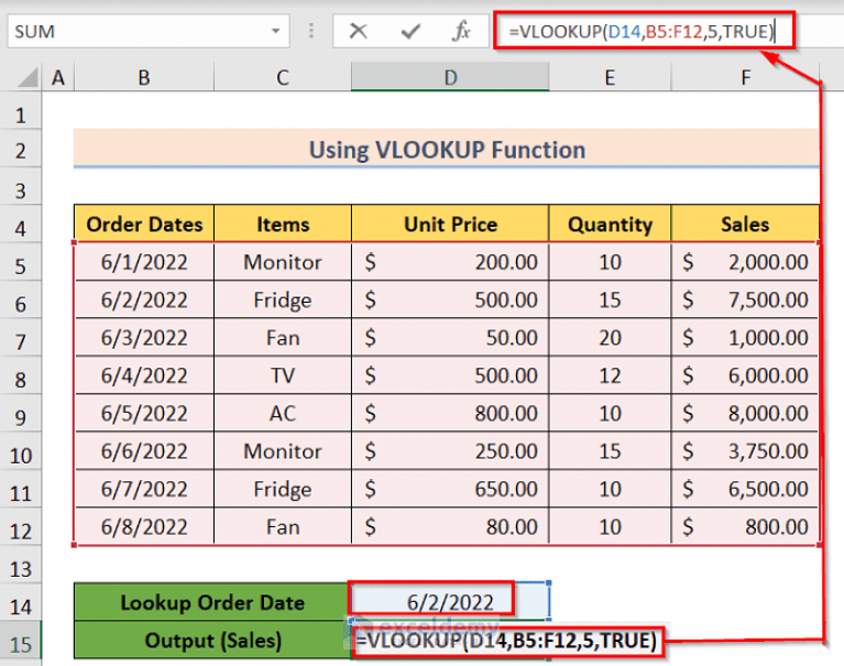 How to Return Value If Date Is Within a Range in Excel