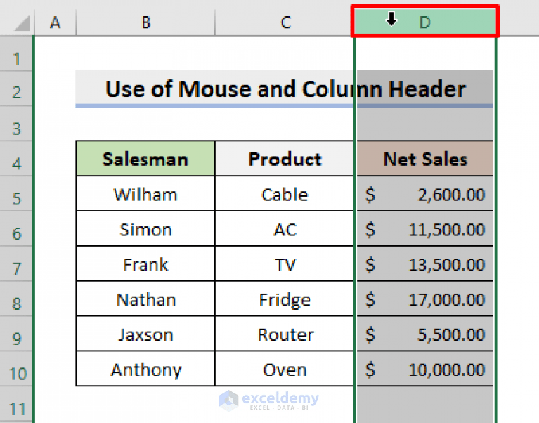 How to Select Cells in Excel Without Dragging (7 Ideal Examples)