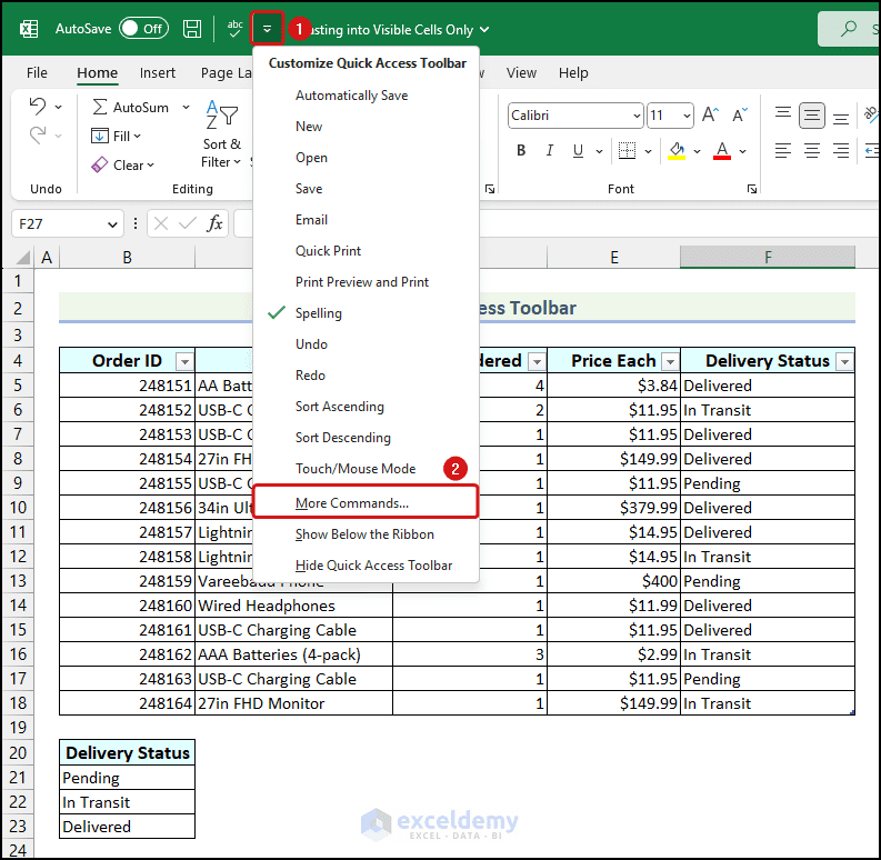 How to Paste into Visible Cells Only in Excel (6 Easy Methods)