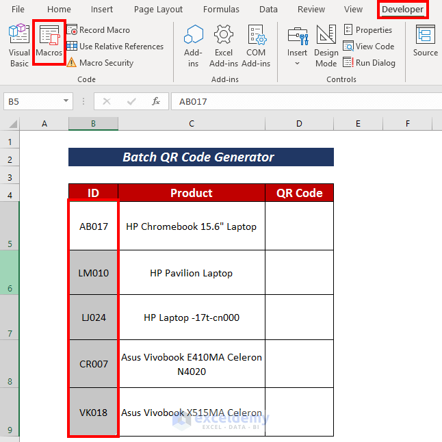 Batch QR Code Generator from Excel (with Easy Steps)