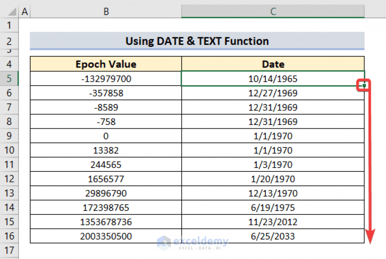 Convert Epoch Time to Date in Excel (2 Easy Methods)