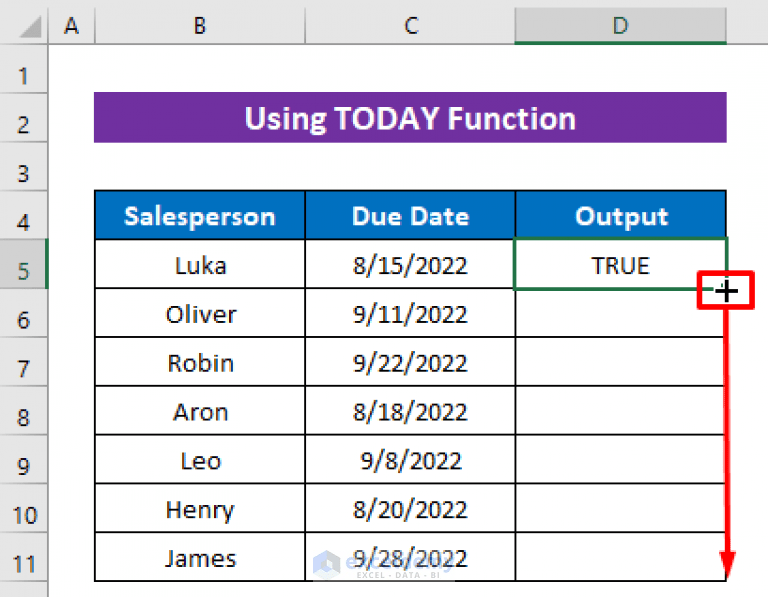 Excel Conditional Formatting Based on Past or Due Date