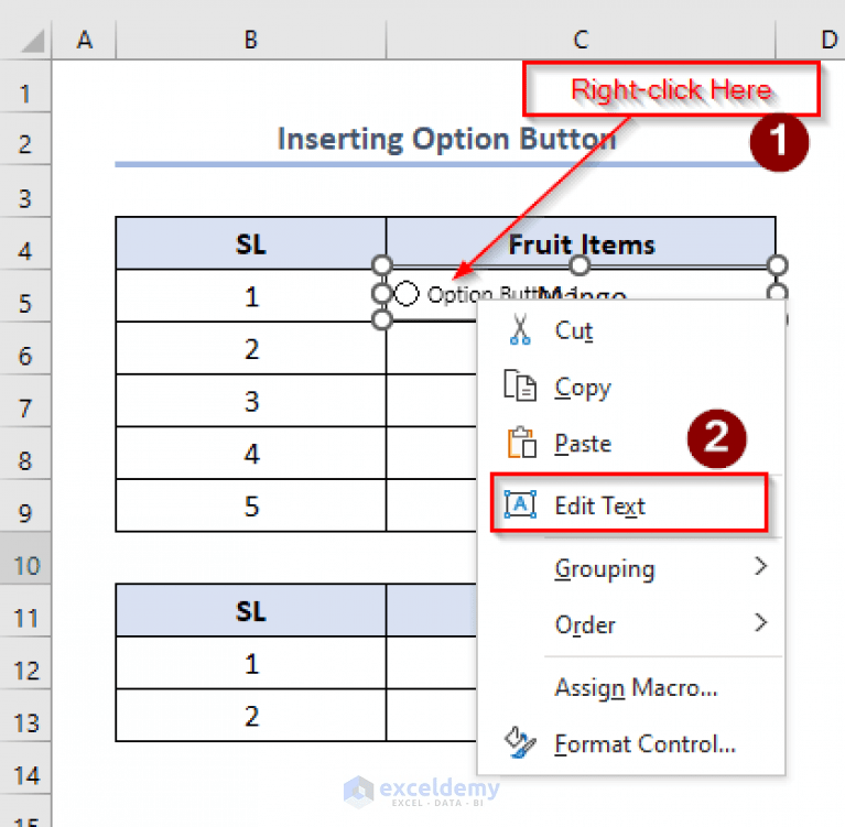 How to Add Option Button in Excel (With Easy Steps) ExcelDemy