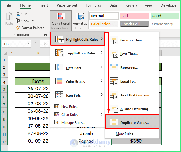 How to Apply Different Types of Conditional Formatting in Excel 5