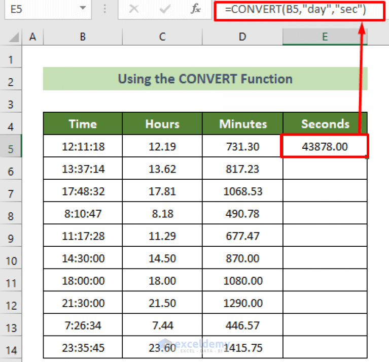 How to Convert Time to Decimal in Excel (3 Quick Ways)